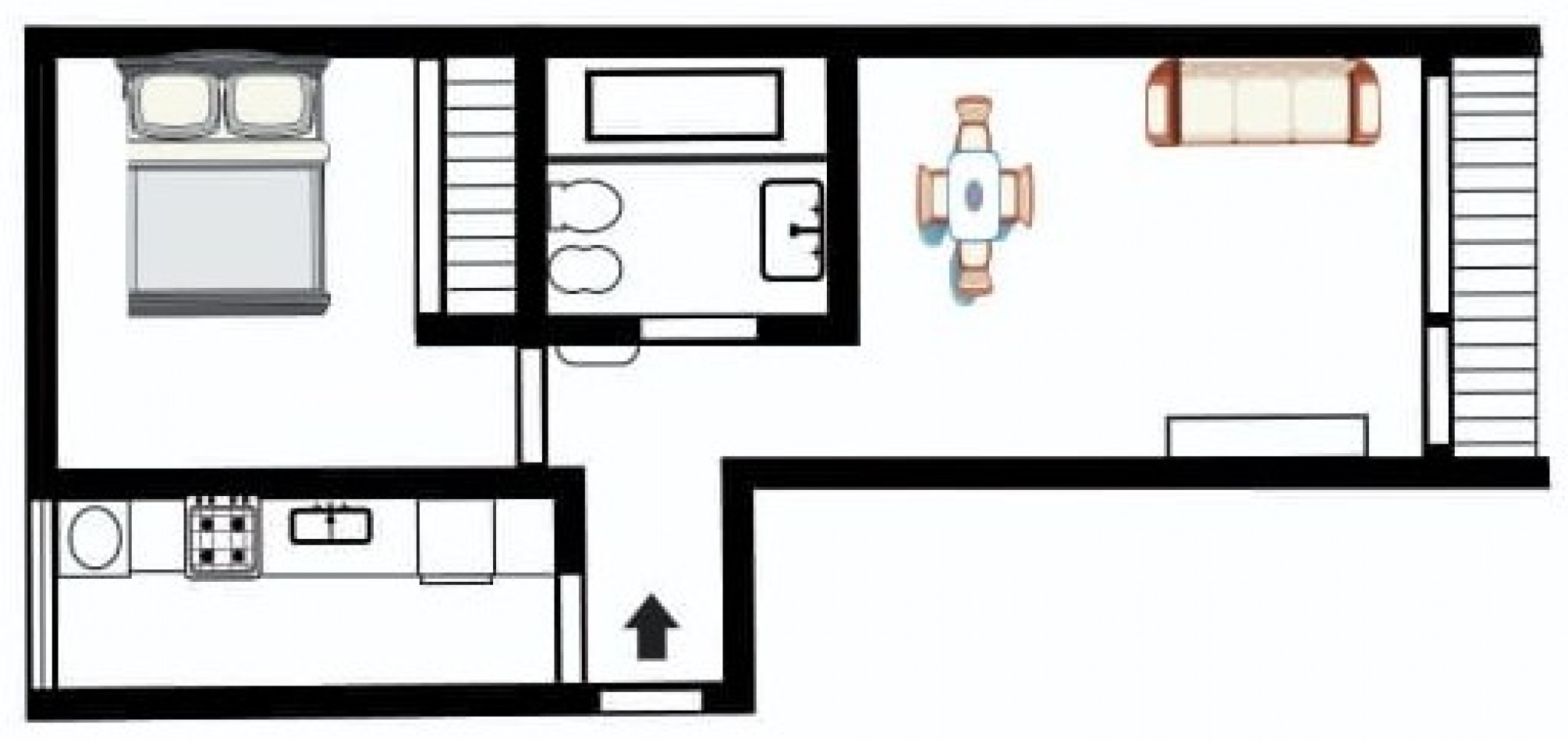 DEPARTAMENTO 2 AMB AL FRENTE, CON BALCON - ZONA: CENTRO